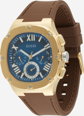 GUESS - Reloj analógico en marrón: frente