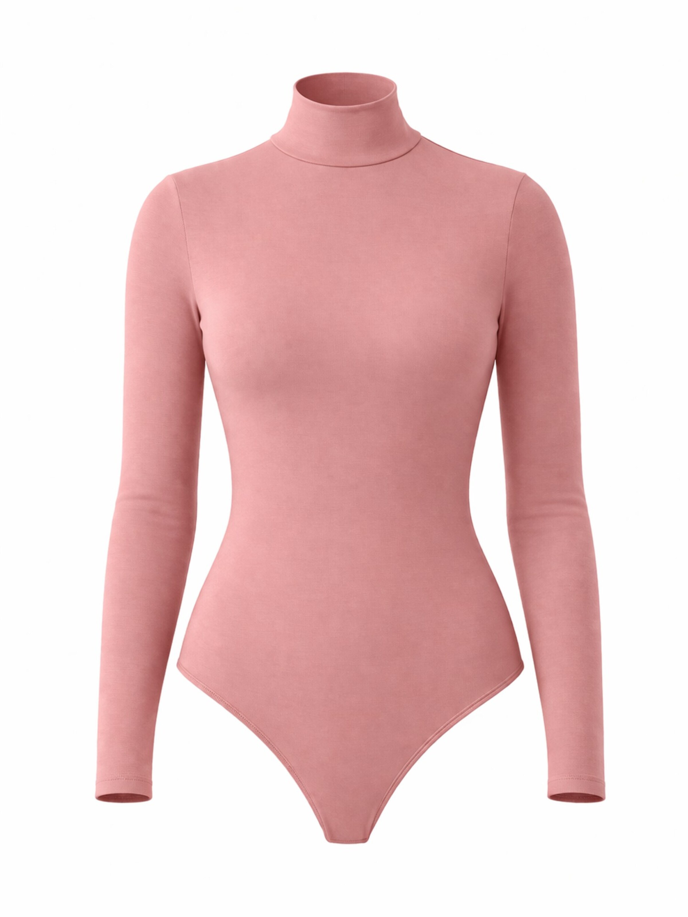 LEAFLETIC Body 'Leafletic Women’s long sleeve high neck bodysuit' in Roze: voorkant