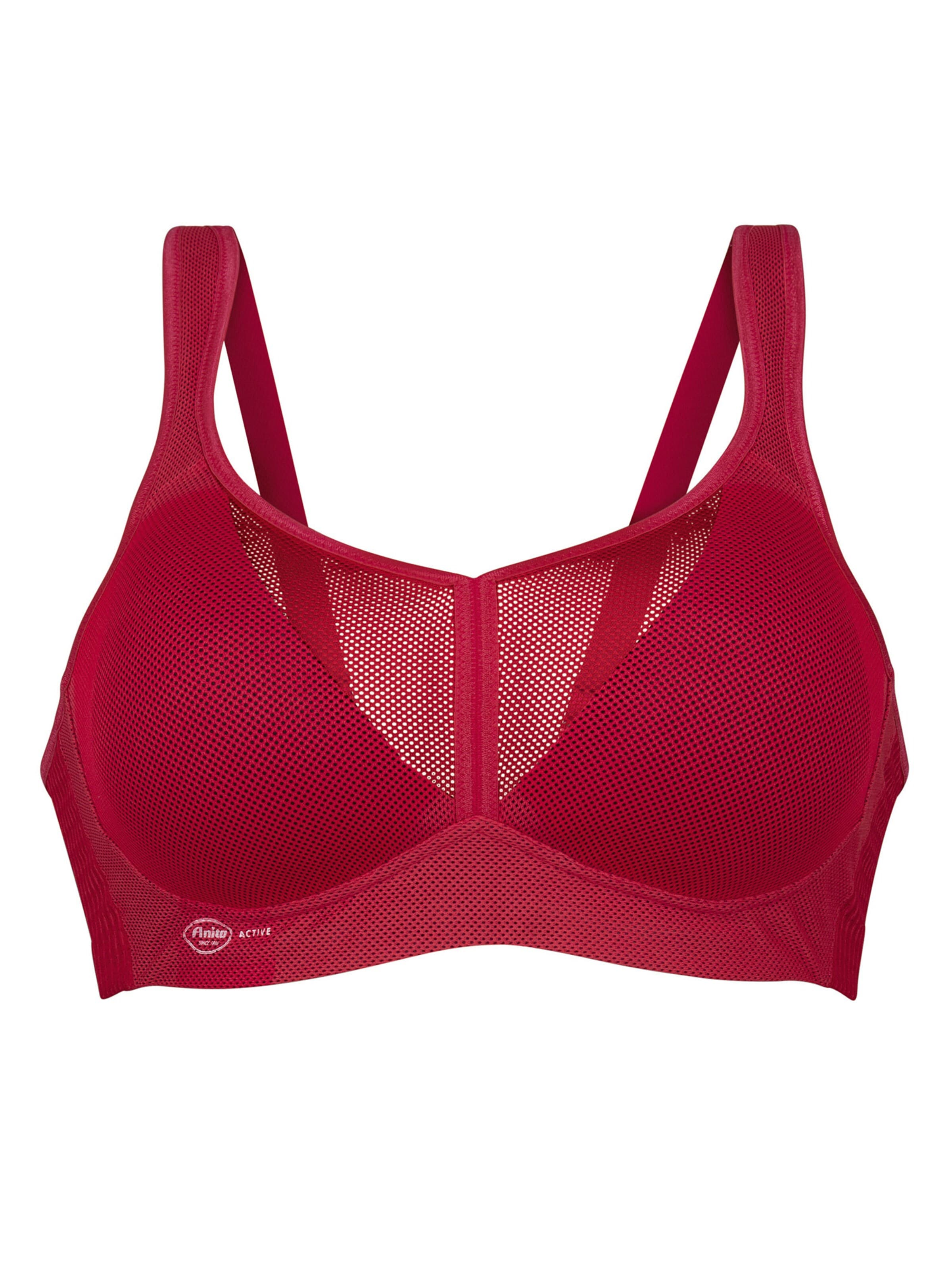 ANITA Minimiser Bra 'Air Control Delta Pad Sport' in Red: front