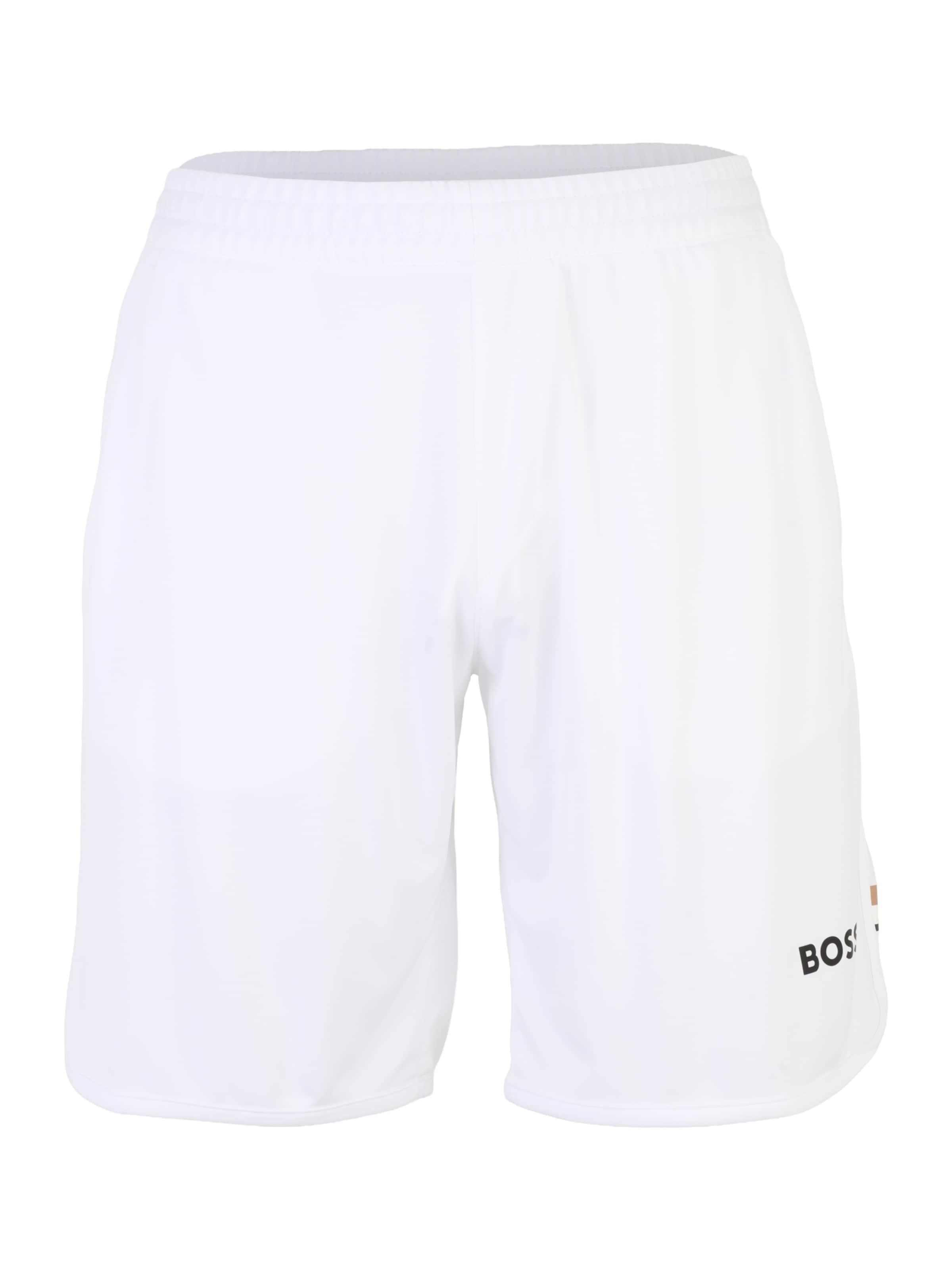 BOSS Regular Sportbroek 'Spin' in Wit: voorkant