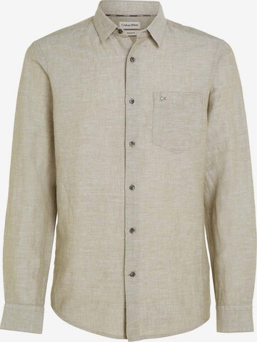 Calvin Klein Regular fit Button Up Shirt in Green: front