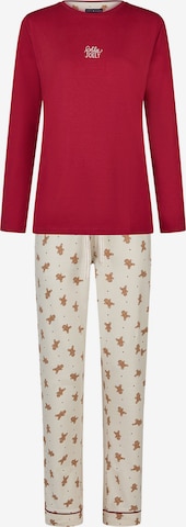 Happy Shorts Pyjama ' Christmas ' in Rot: Vorderseite