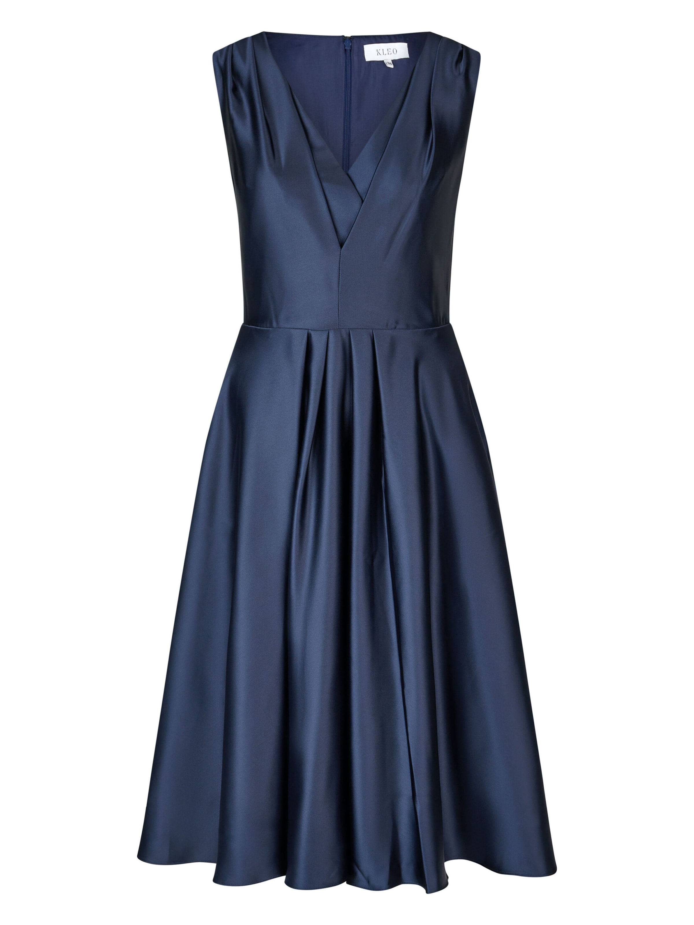 Robe de cocktail KLEO en bleu : devant