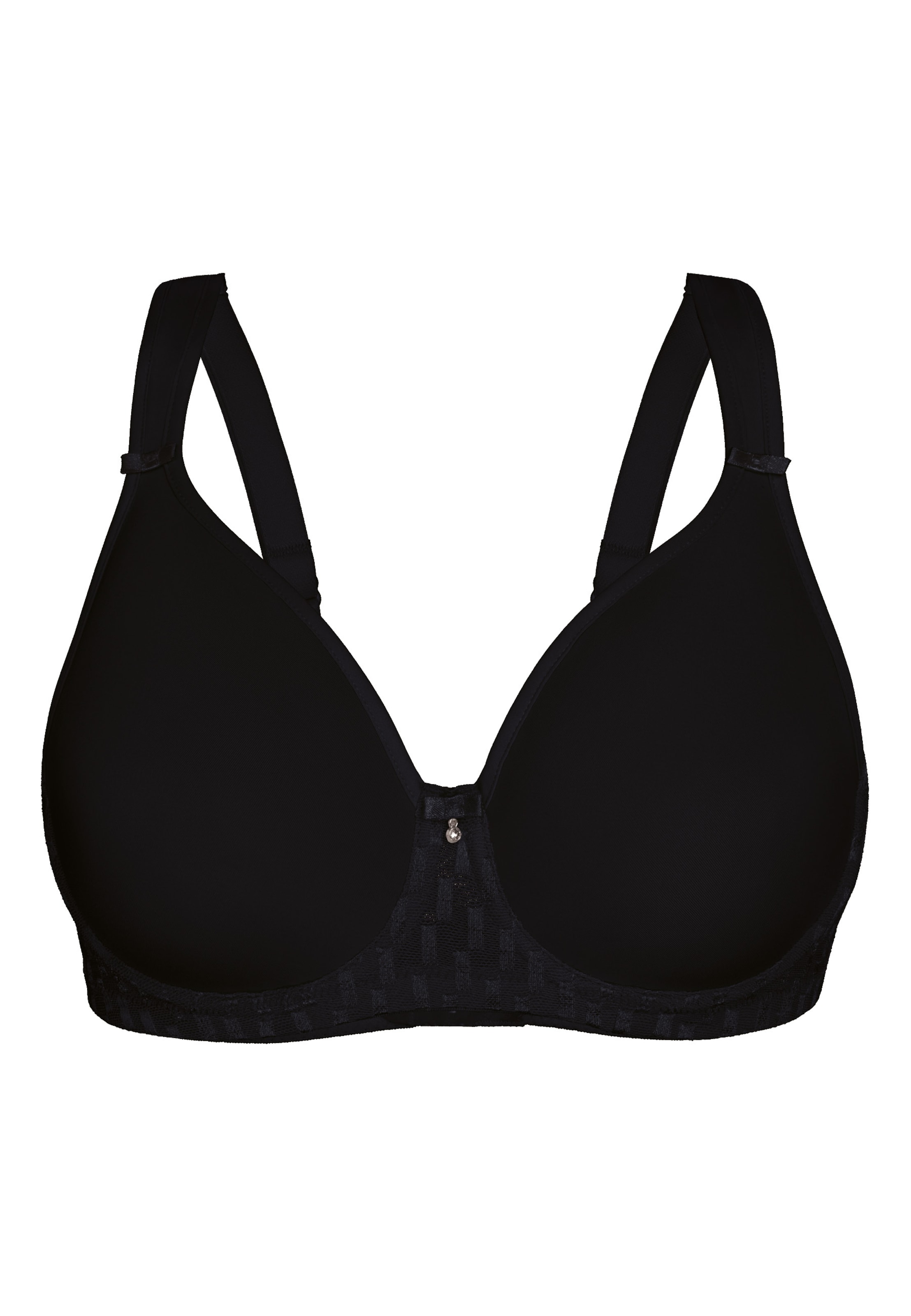 sassa T-shirt Bra in Black: front