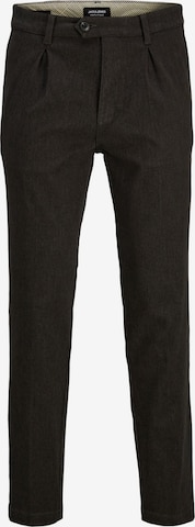 JACK & JONES Tapered Pleat-front trousers 'ACE HARVEY' in Brown: front