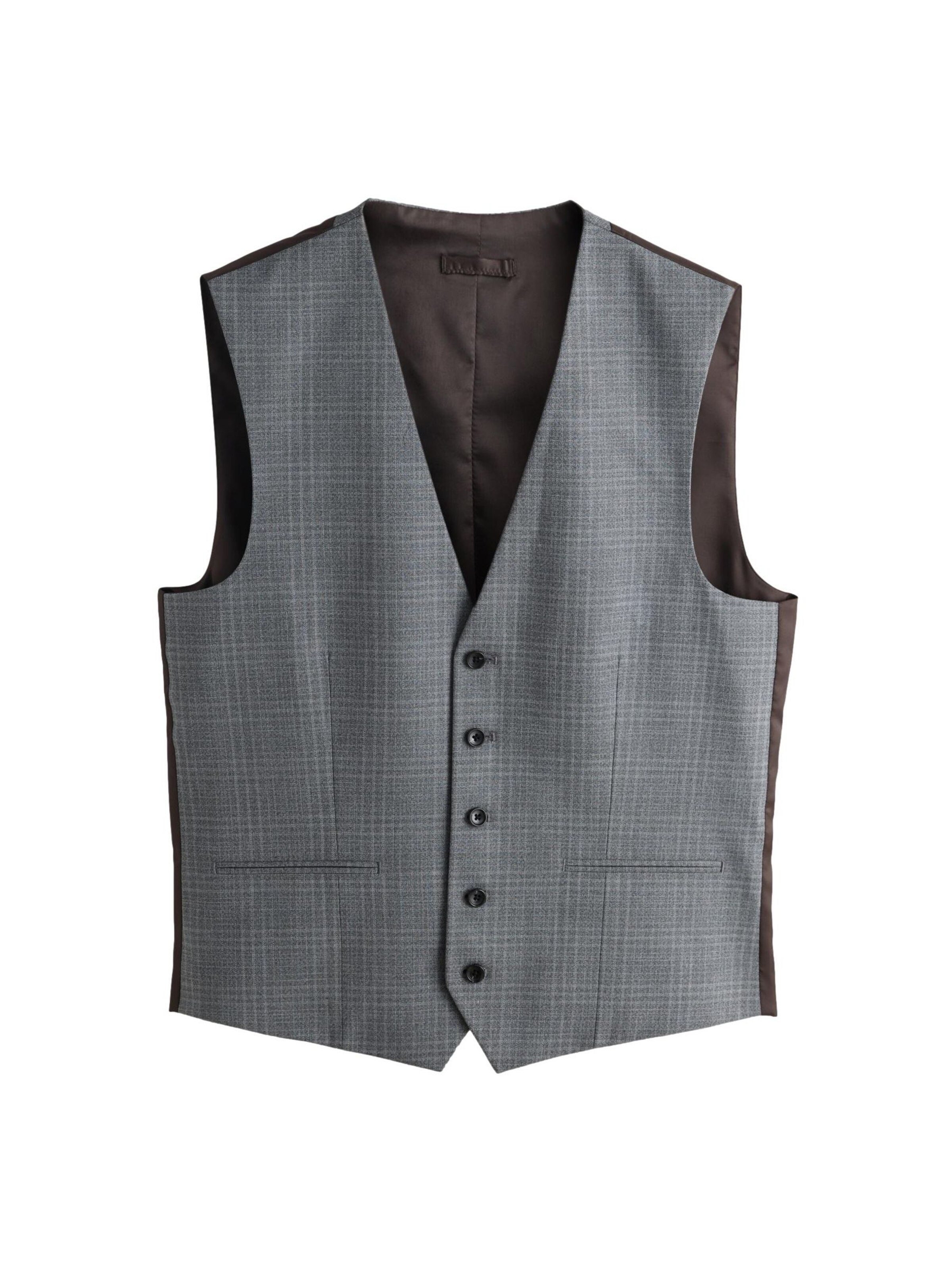 Next Suit vest in Grey: front