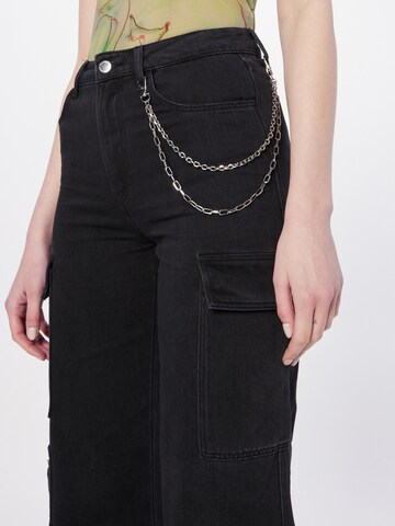 Wide leg Jeans cargo di Tally Weijl in nero