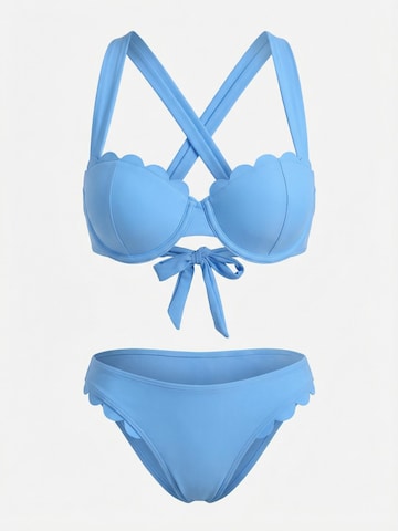 Cupshe Balconette Bikini 'CAA12C5C069TT' in Blue: front