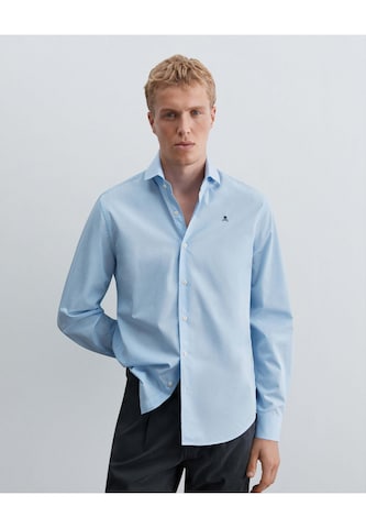 Scalpers Regular fit Overhemd in Blauw: voorkant