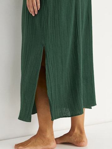 Cellbes of Sweden Strandkleid aus zerknitterter Baumwolle in Grün