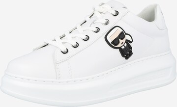 Sneaker bassa 'KAPRI' di Karl Lagerfeld in bianco: frontale