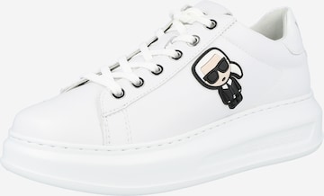 Karl Lagerfeld - Zapatillas deportivas bajas 'KAPRI' en blanco: frente