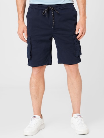 Urban Classics Loosefit Cargobroek in Blauw: voorkant