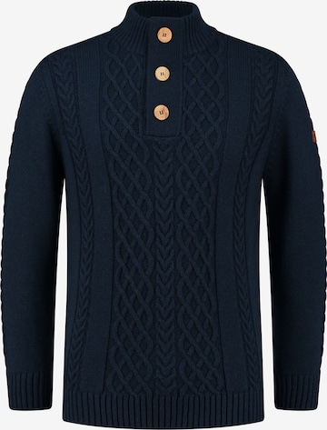 Pull-over ' Falun ' Travelin en bleu : devant