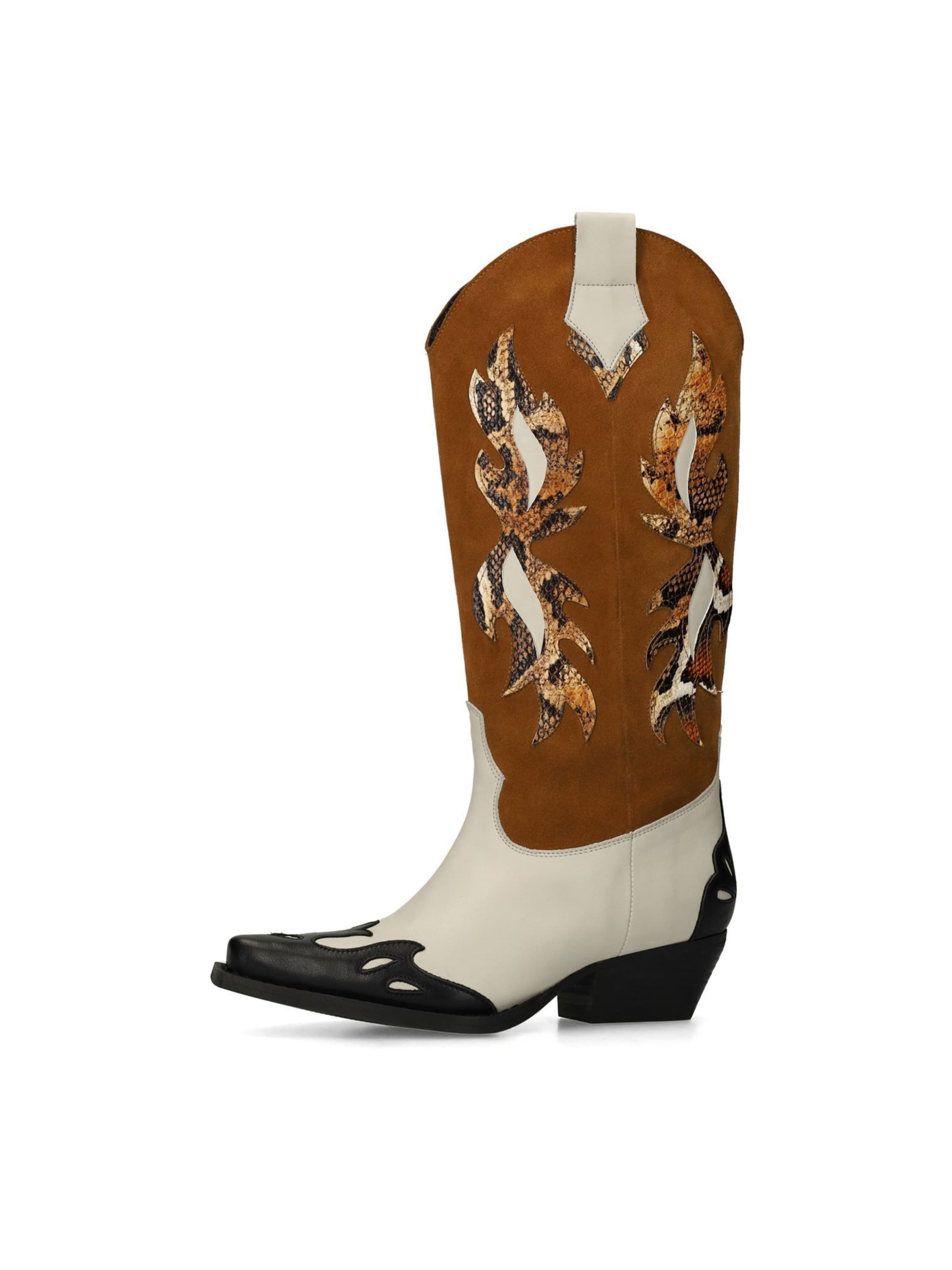 Bottes de cowboy SACHA en marron : devant