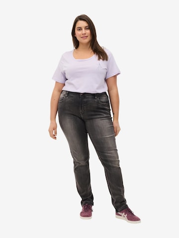 Zizzi Slimfit Jeans 'Emily' in Grau