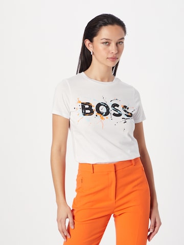 BOSS Orange Shirt 'Elogo' in Beige: front