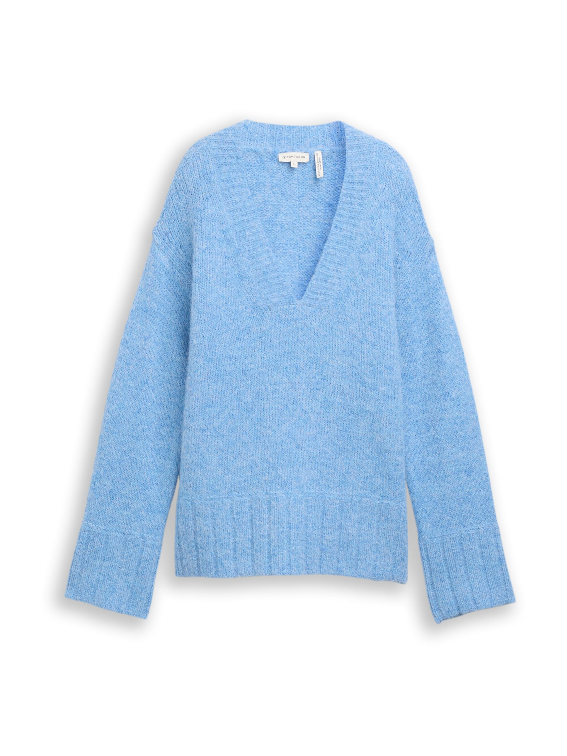 TOM TAILOR Пуловер в синьо: отпред