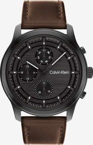 Calvin Klein Analoguhr in Braun: predná strana