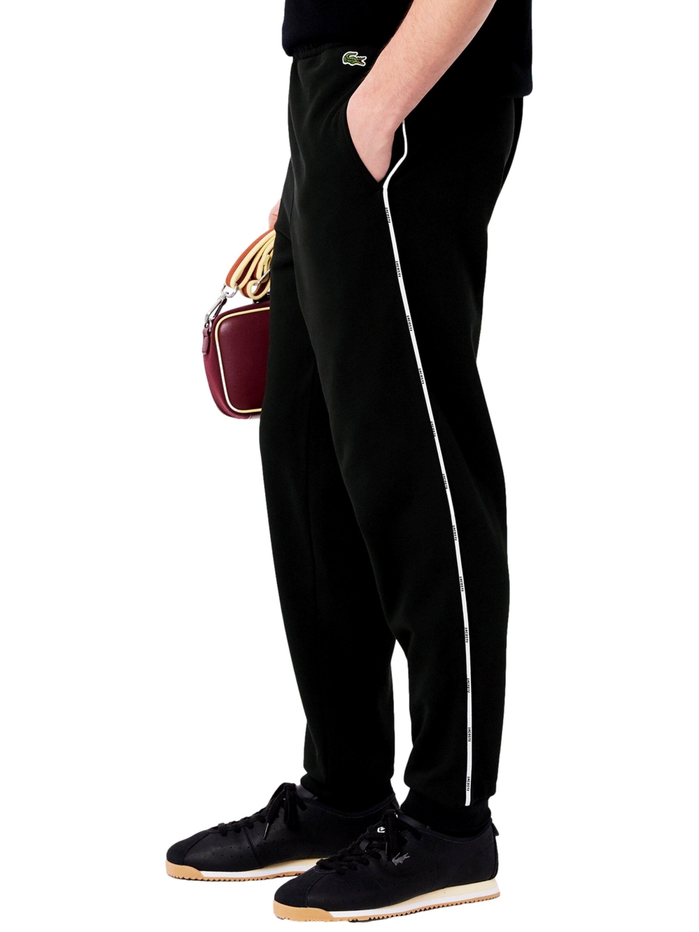 Regular Pantalon fonctionnel LACOSTE en noir