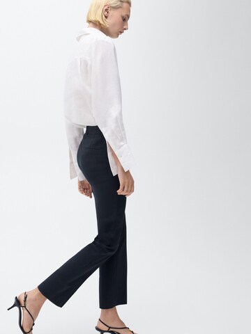 MANGO Regular Trousers with creases 'NEWCOLA' in Blue