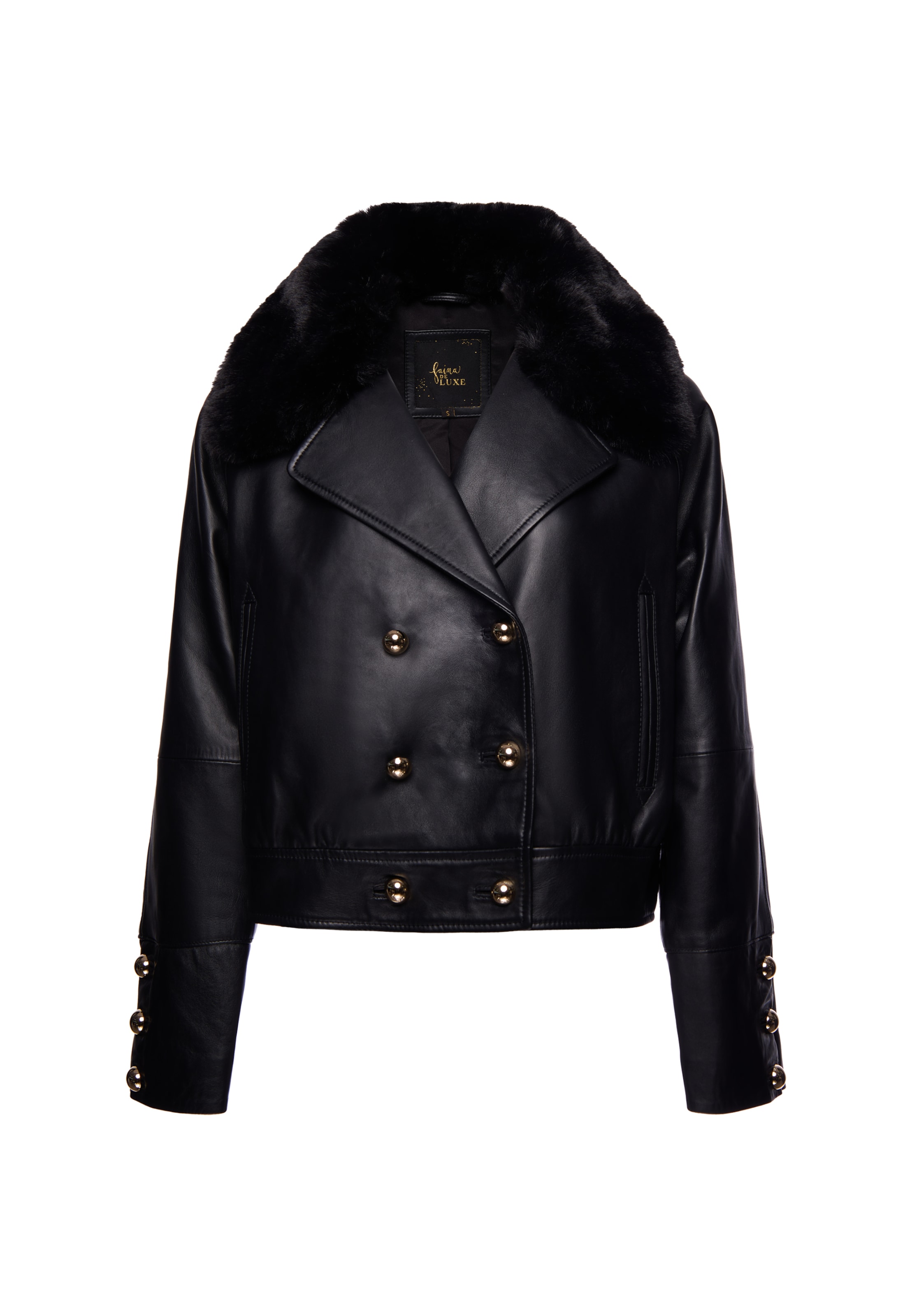 Veste mi-saison faina en noir : devant