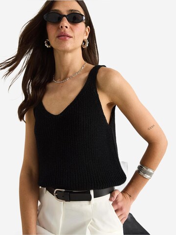 Bianco Lucci Gebreide top in Zwart