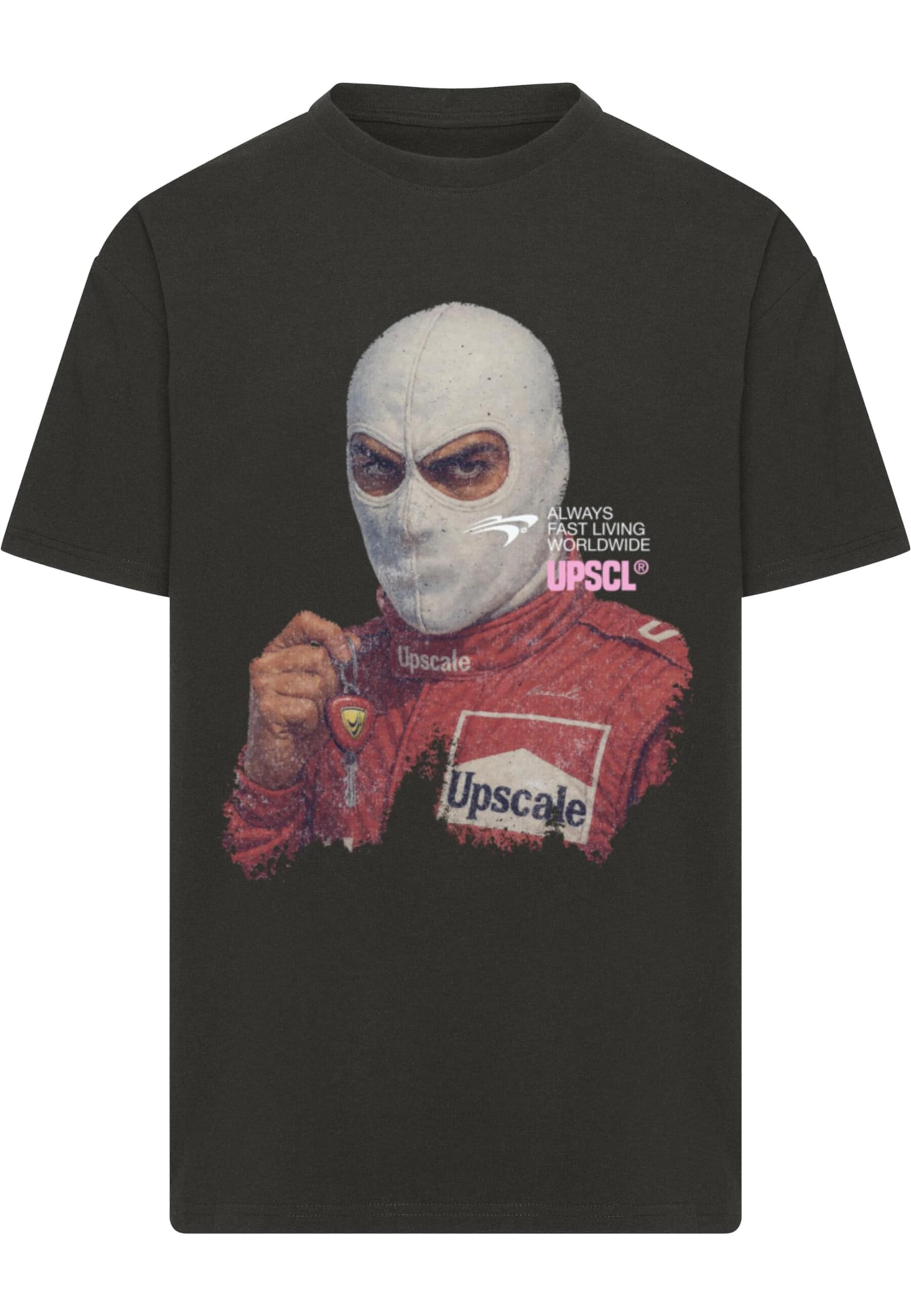 MT Upscale T-Shirt 'Racing Driver' in Schwarz: Vorderseite