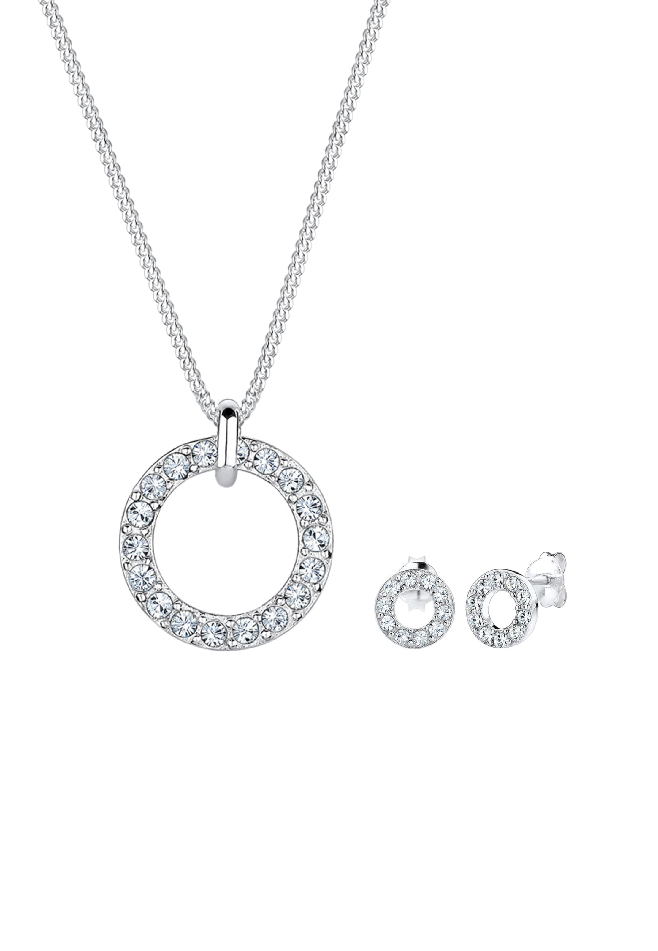 ELLI Schmuckset 'Geo' in Silber: Vorderseite