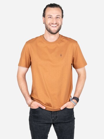 T-Shirt 'TreeShirt' NIKIN en marron : devant