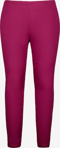 Ulla Popken Weatherproof pants in Pink: front