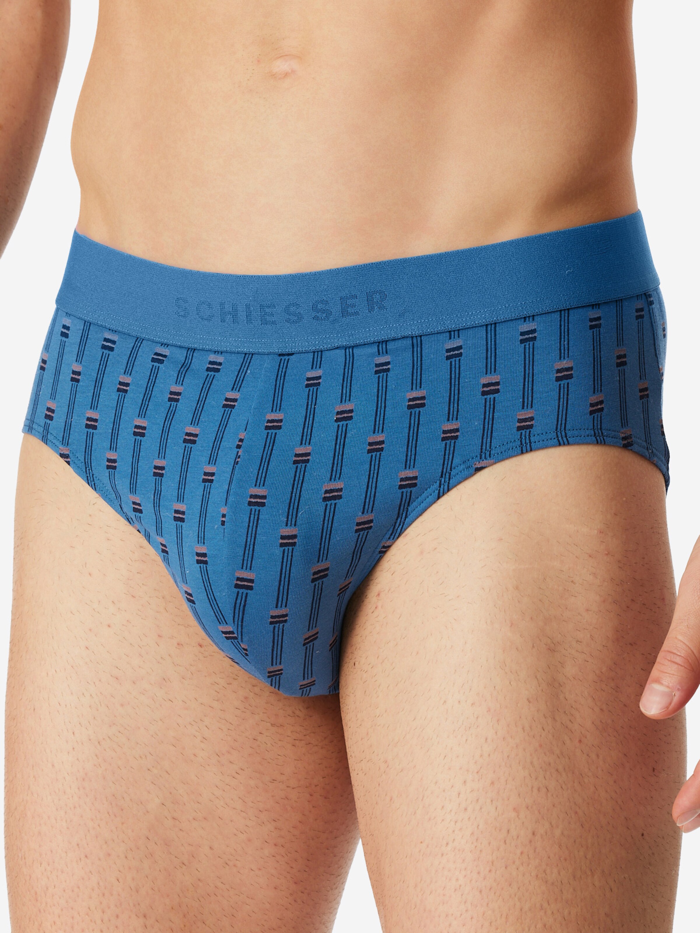 Slip ' 95/5 Organic Cotton ' SCHIESSER en bleu : devant