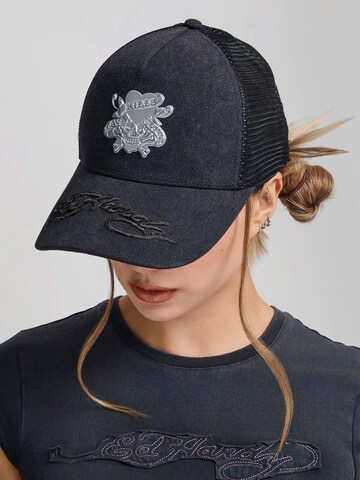 Ed Hardy Cap 'Love Kills Slowly' in Black: front