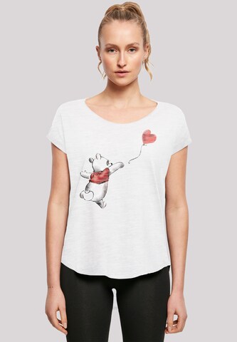 F4NT4STIC Shirt 'Disney Winnie The Pooh Winnie & Balloon' in Weiß: Vorderseite