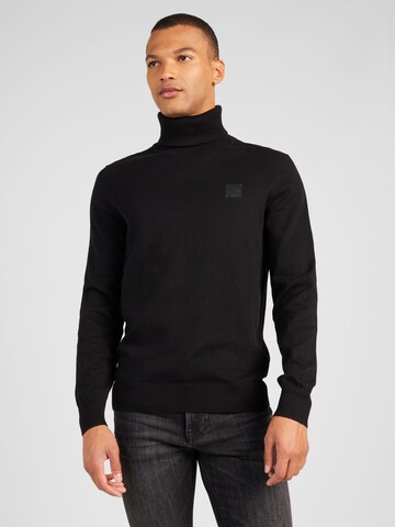 BOSS Sweater 'Akiro' in Black: front