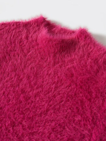 MANGO Knitted dress 'Sauce' in Pink