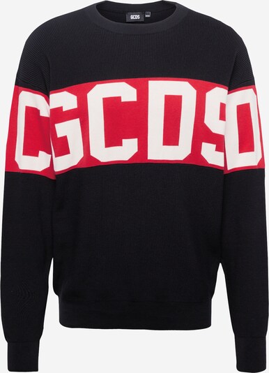 GCDS Sweater in Blood red / Black / White, Item view