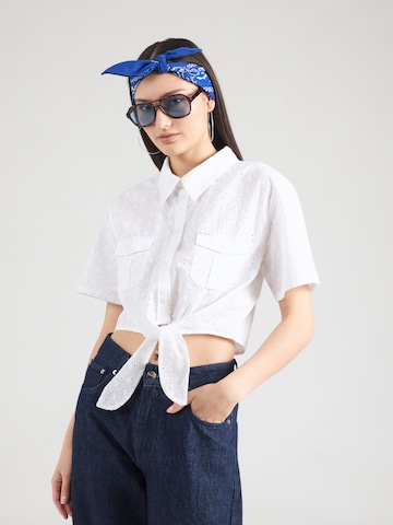 Chemisier GUESS JEANS en blanc : devant