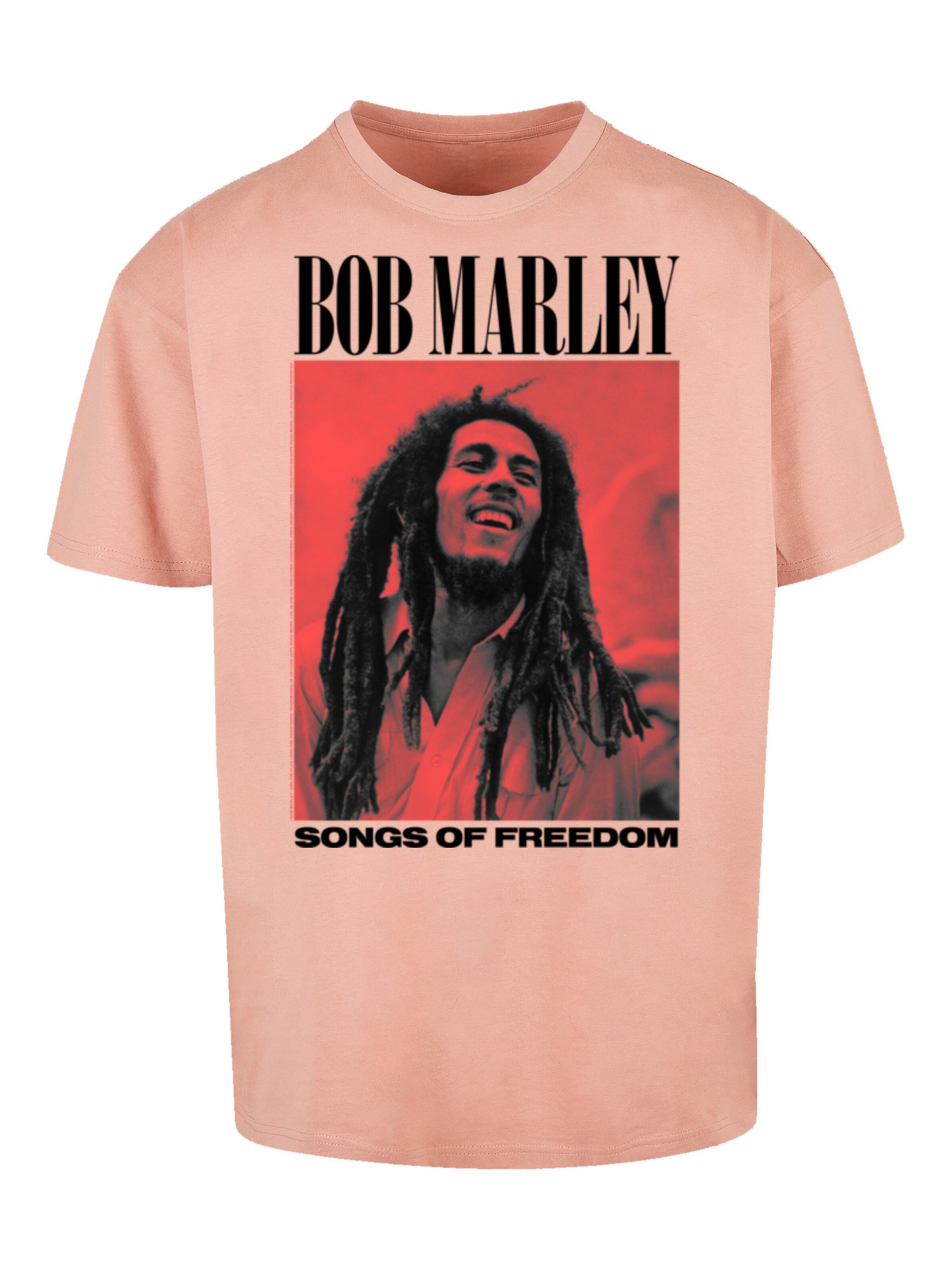 T-Shirt 'Bob Marley' F4NT4STIC en orange : devant