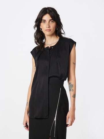 BOSS - Blusa 'Bielli' en negro: frente