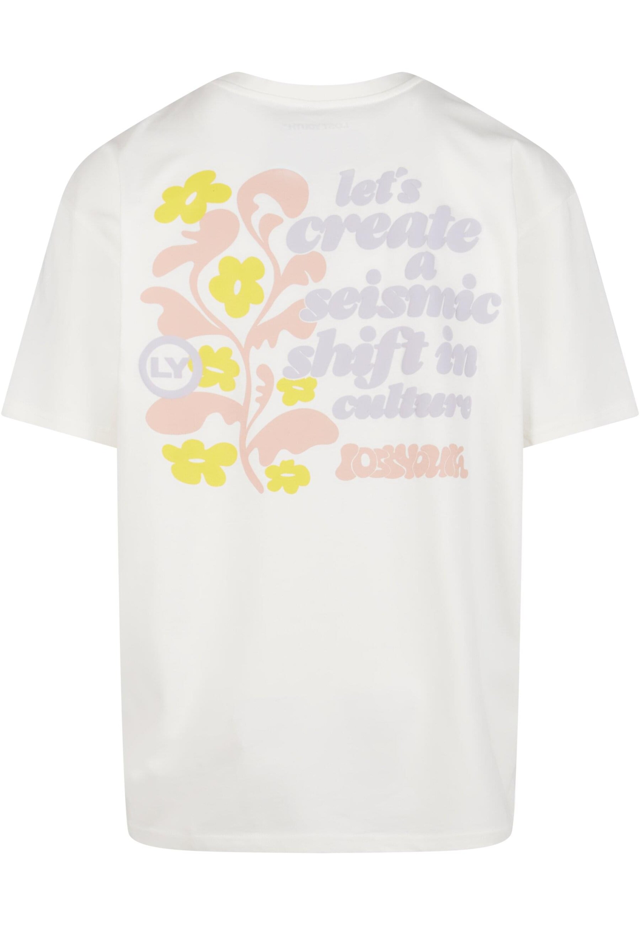 Lost Youth T-Shirt 'Flowers' in Weiß