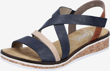 Rieker Sandals in Blue: front