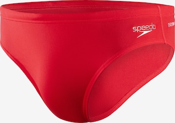 SPEEDO Athletic Swim Trunks in Red: front