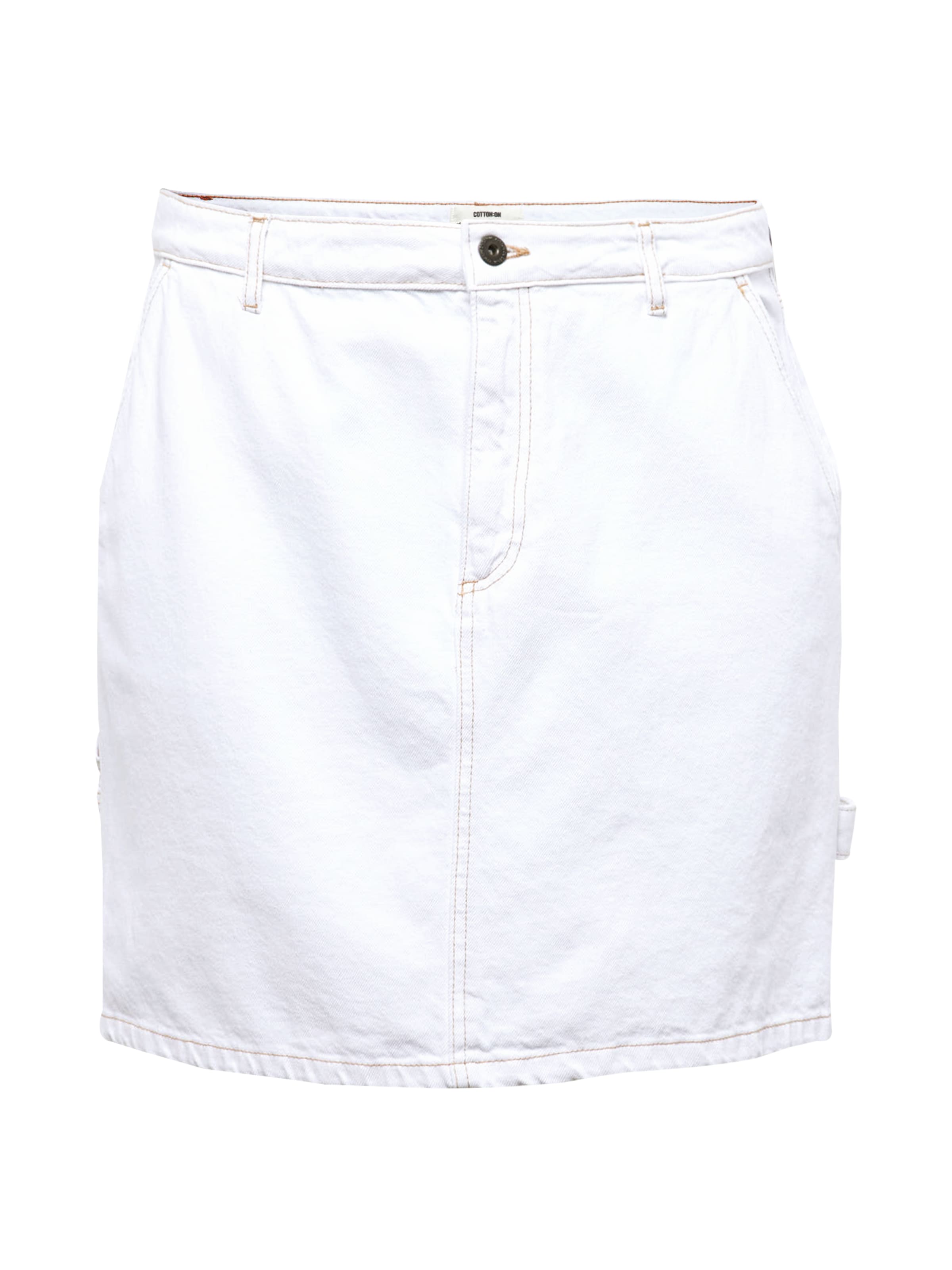 Cotton On Curve Skirt in White: front