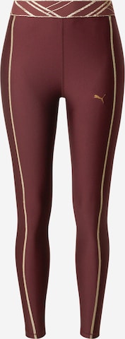 PUMA Skinny Sportbroek in Lila: voorkant