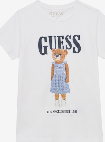 T-Shirt GUESS en blanc : devant