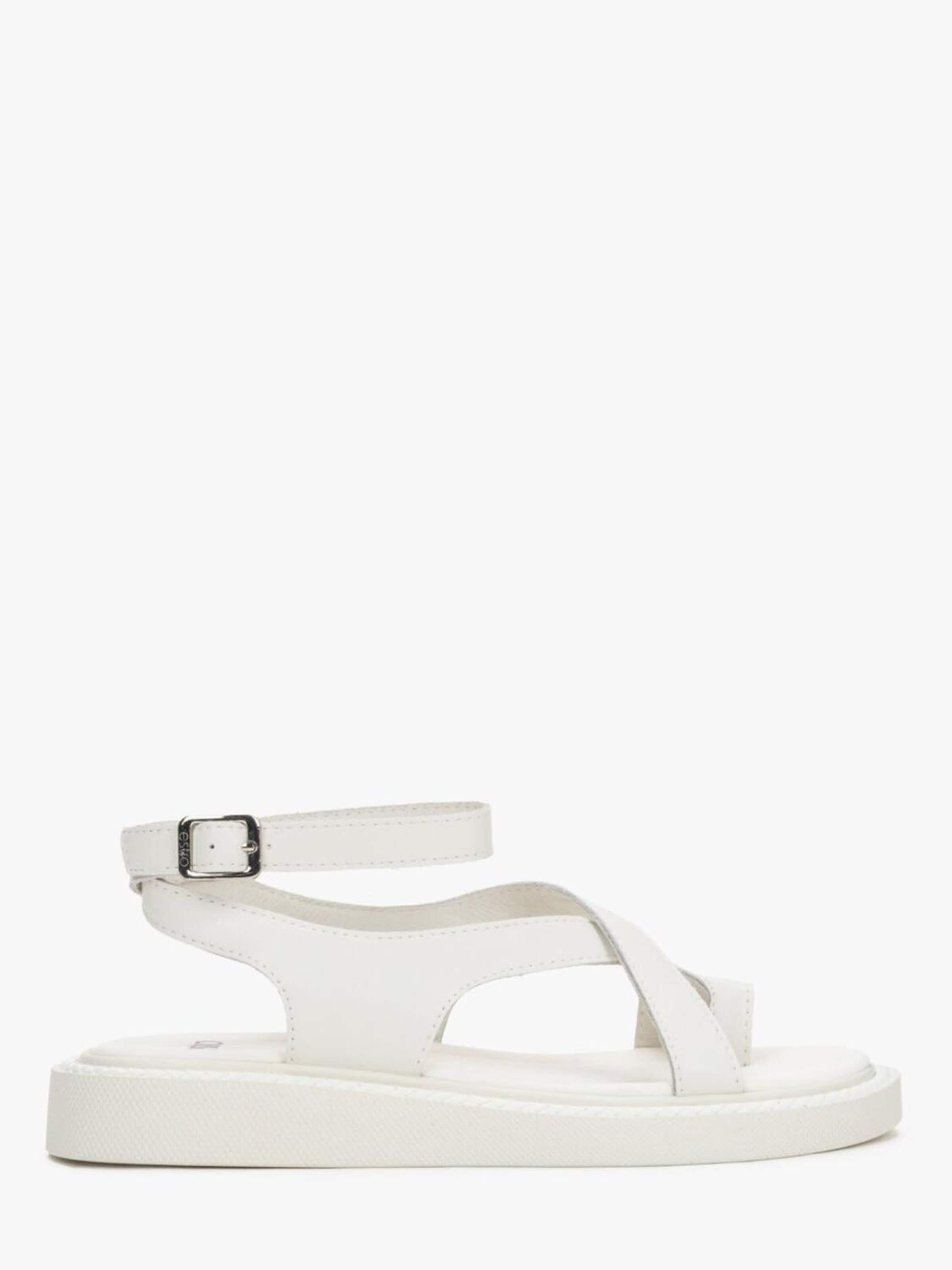 Estro Sandaal '22-21' in Beige: voorkant