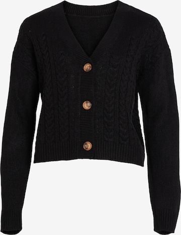 VILA Knit Cardigan 'Oa' in Black: front