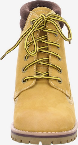 Franz Ferdinand Lace-Up Ankle Boots in Yellow