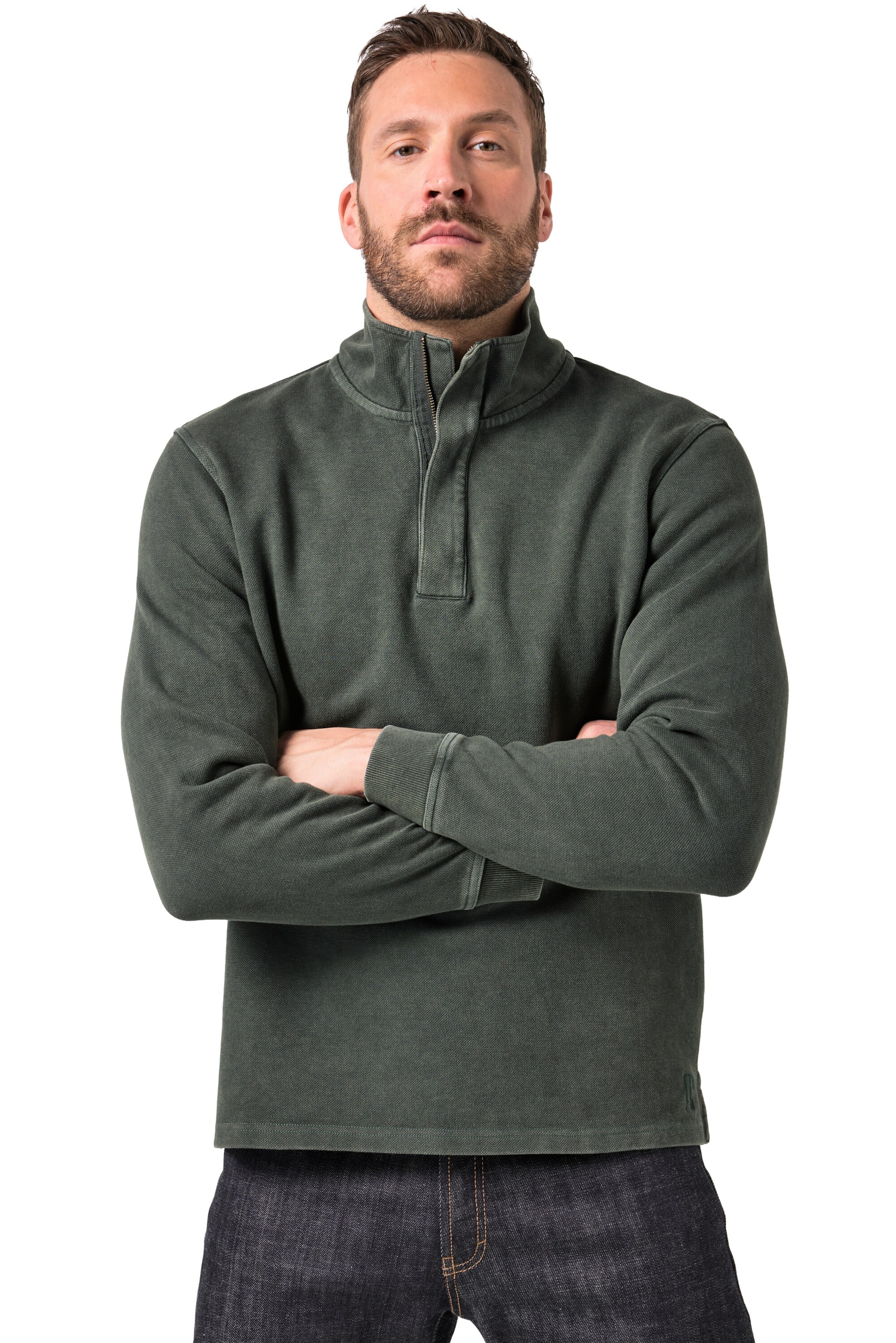 JP1880 Sweatshirt in Groen: voorkant